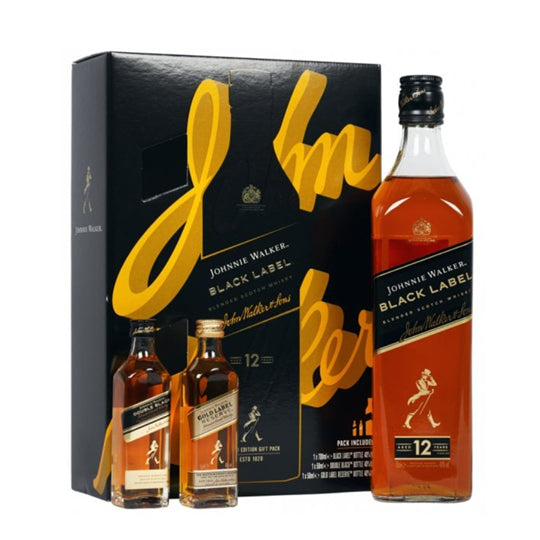 Johnnie Walker Black 40% 0.70l + Johnnie Walker Gold 0.05l + Johnnie Walker Double Black 0.05l