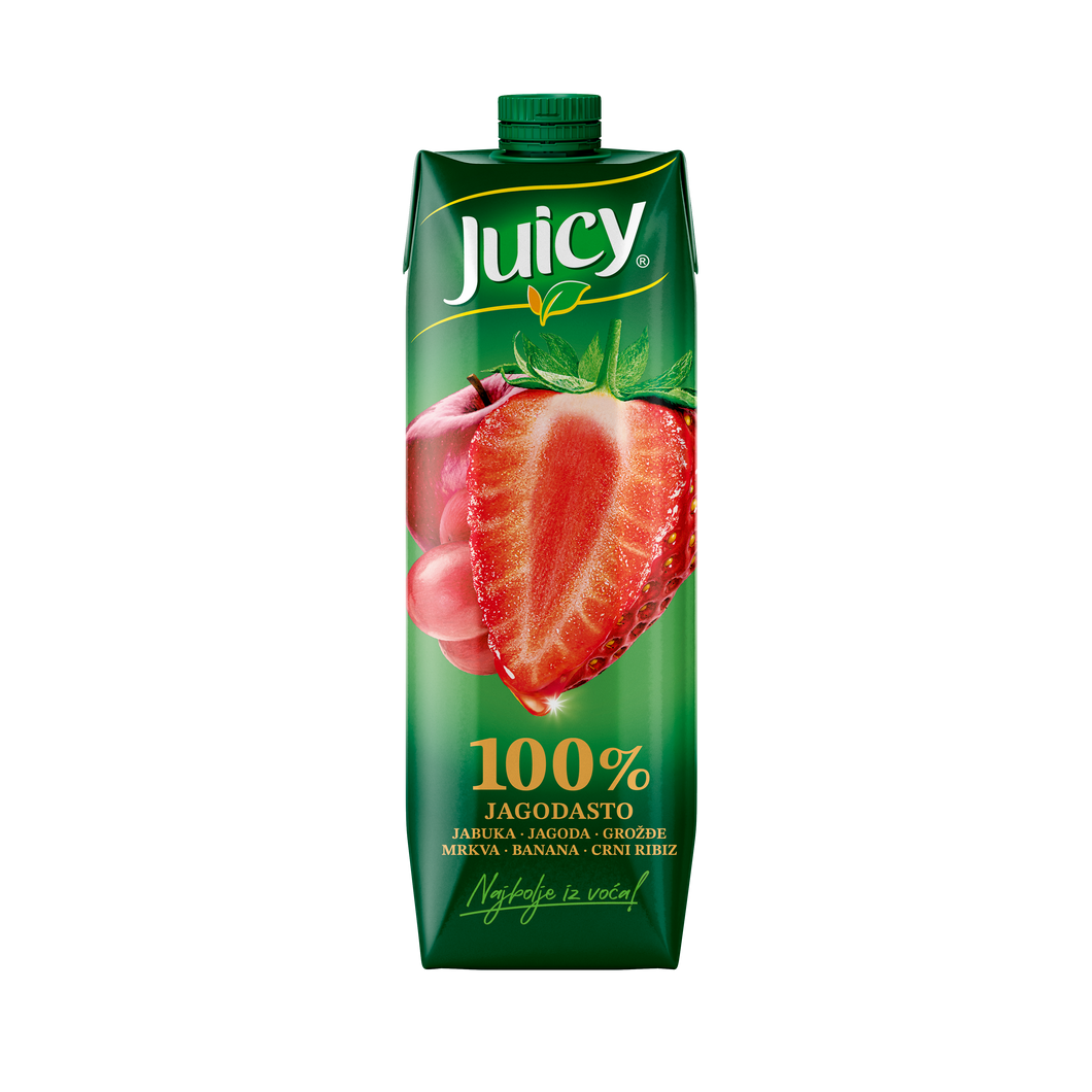 JUICY 100% Jagoda 1l 1/6