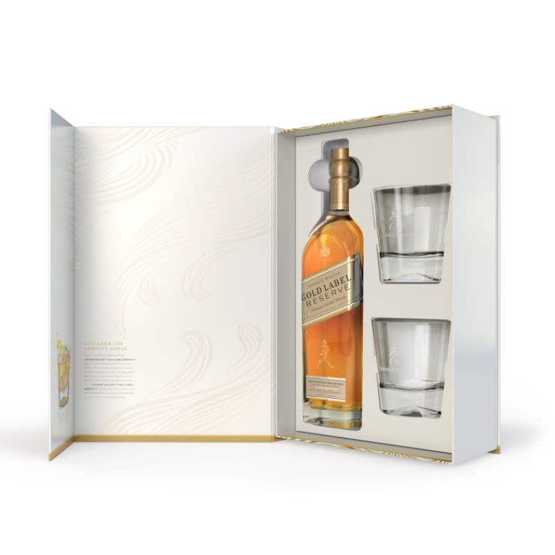 Johnnie Walker Gold Label 40% 0.70L poklon pakovanje sa 2 čaše