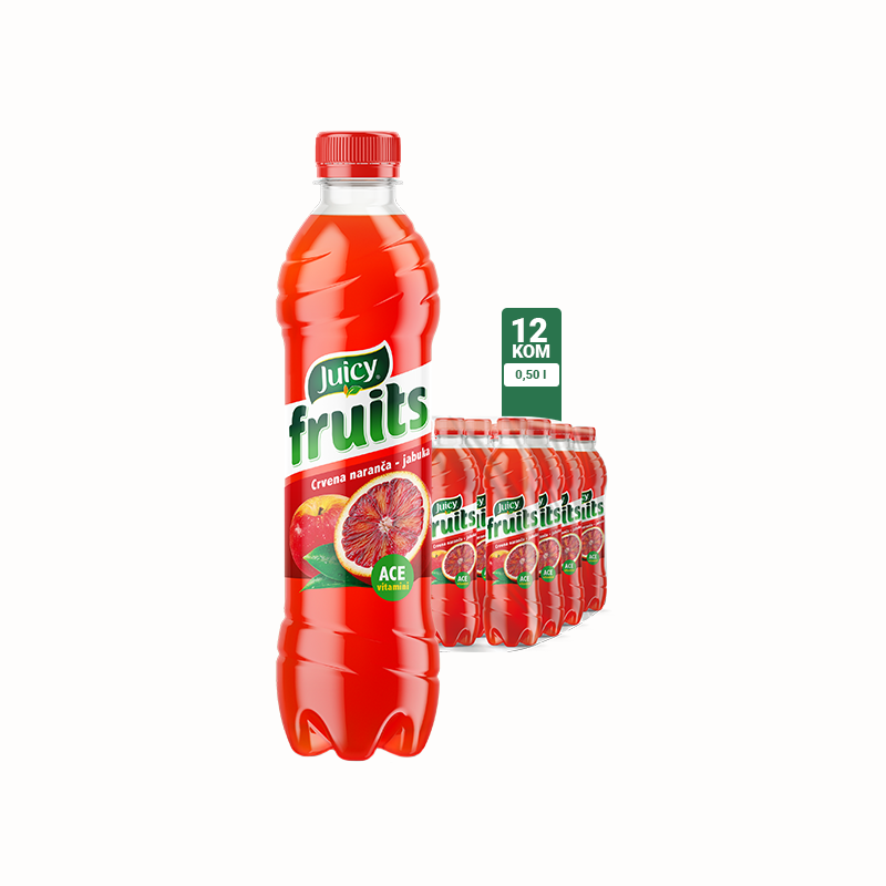 Juicy Fruits Crvena naranča 0.5l 1/12