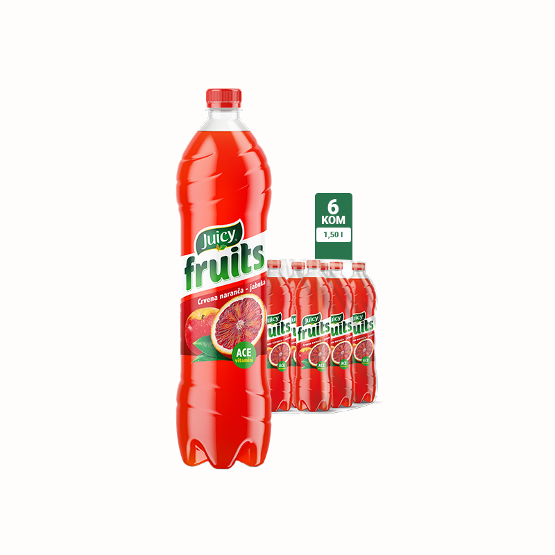 Juicy Fruits Crvena naranča 1.5l 1/6