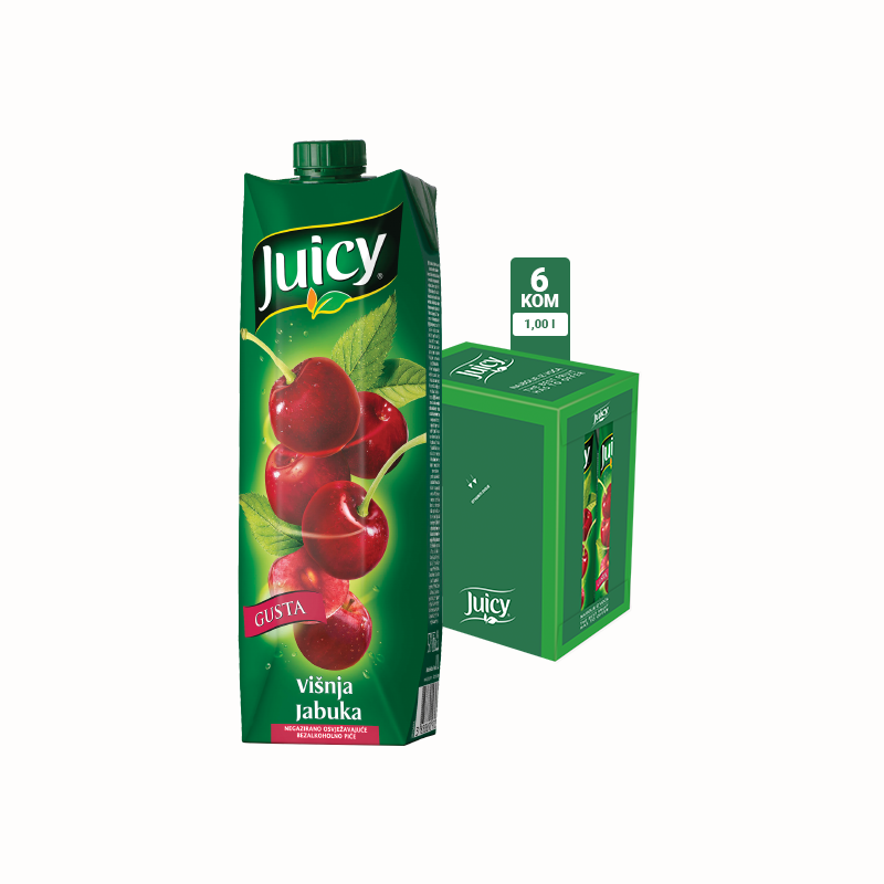 JUICY višnja-jabuka gusti  1L 1\6